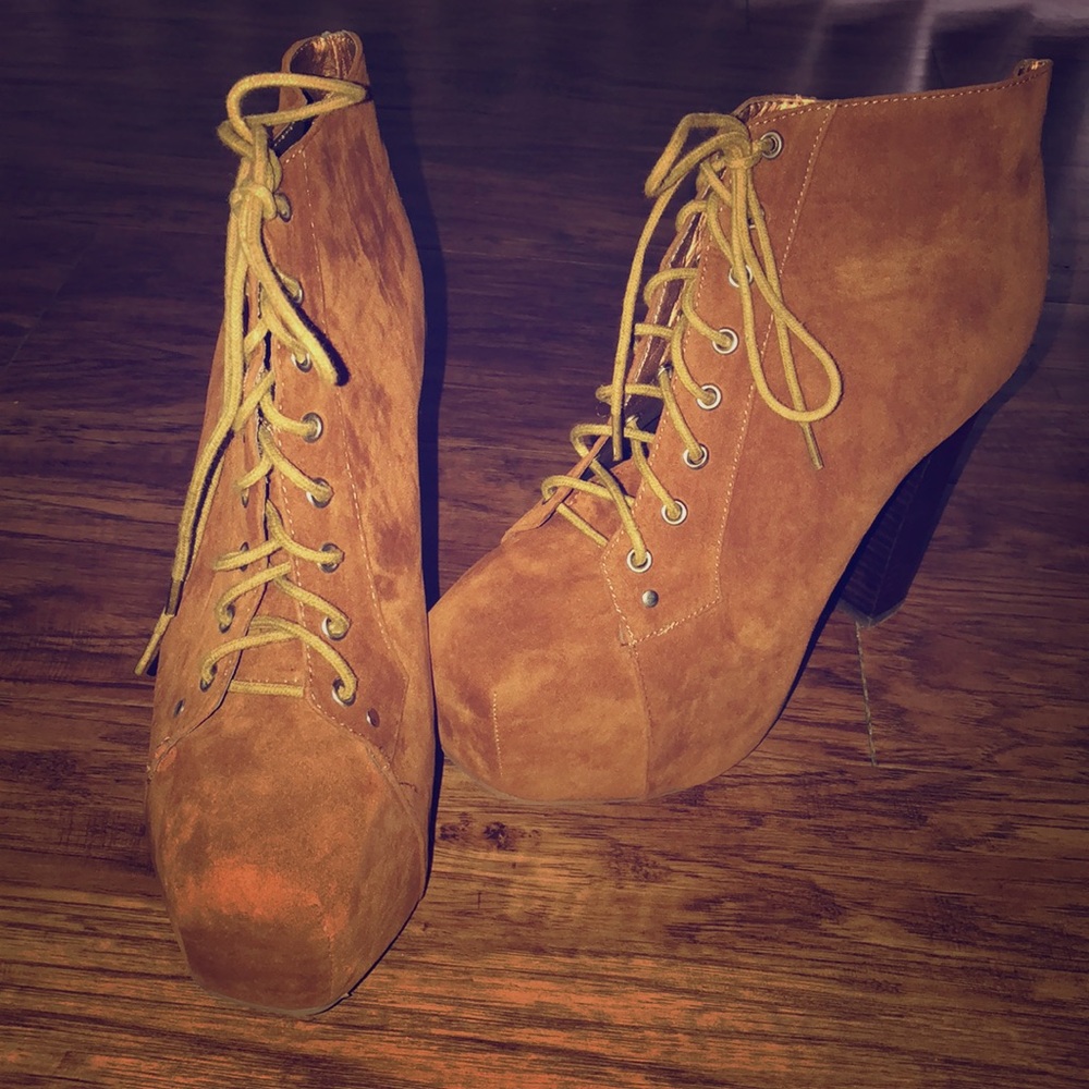Suede Platform Booties